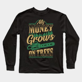 Lumberjack Woodworker Chainsaw Gift Long Sleeve T-Shirt